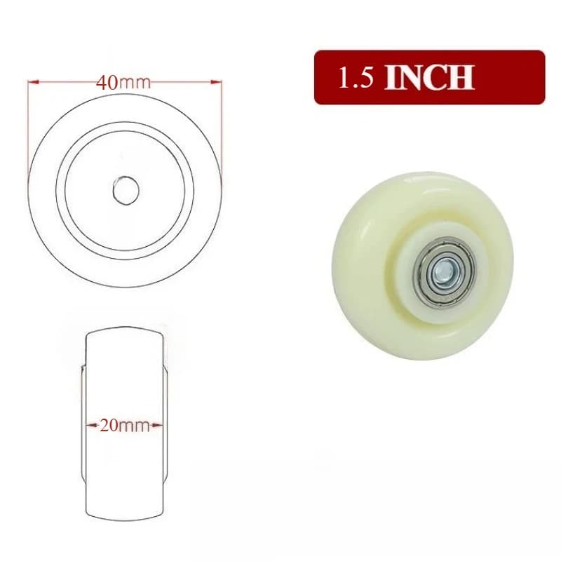 Roulettes de meubles de 2.5/3/4/5 pouces, chariot pivotant coulissant, Durable pour chariot, chaise 