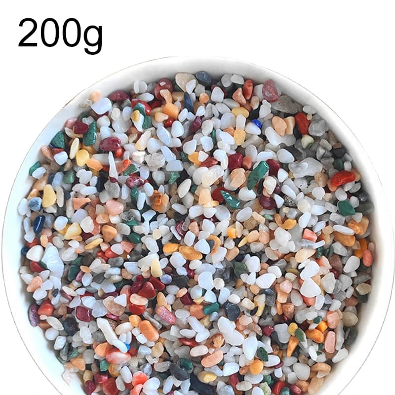 Sable de fond d'aquarium, accessoires de bricolage, 200~1000g, pierres de gravier naturelles, micro-