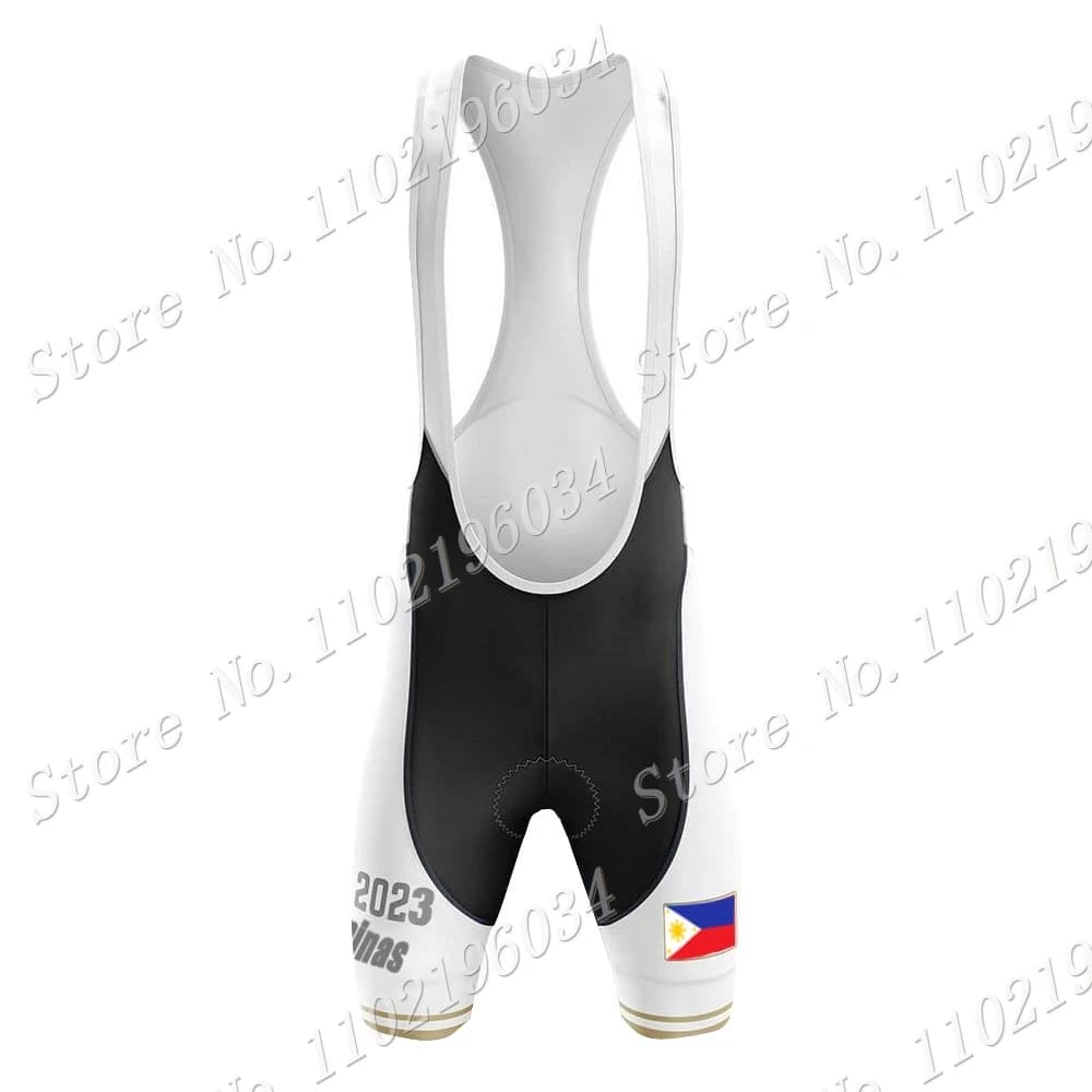 Ensemble de maillot de cyclisme de l'équipe nationale des Philippines pour hommes, vêtements à manch