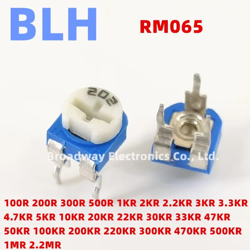 Potentiomètre réglable RM065 RM-065 30K 303 33K 333 47K 473 50K 503 100K 104 200K 204 150K 154 ohm, 
