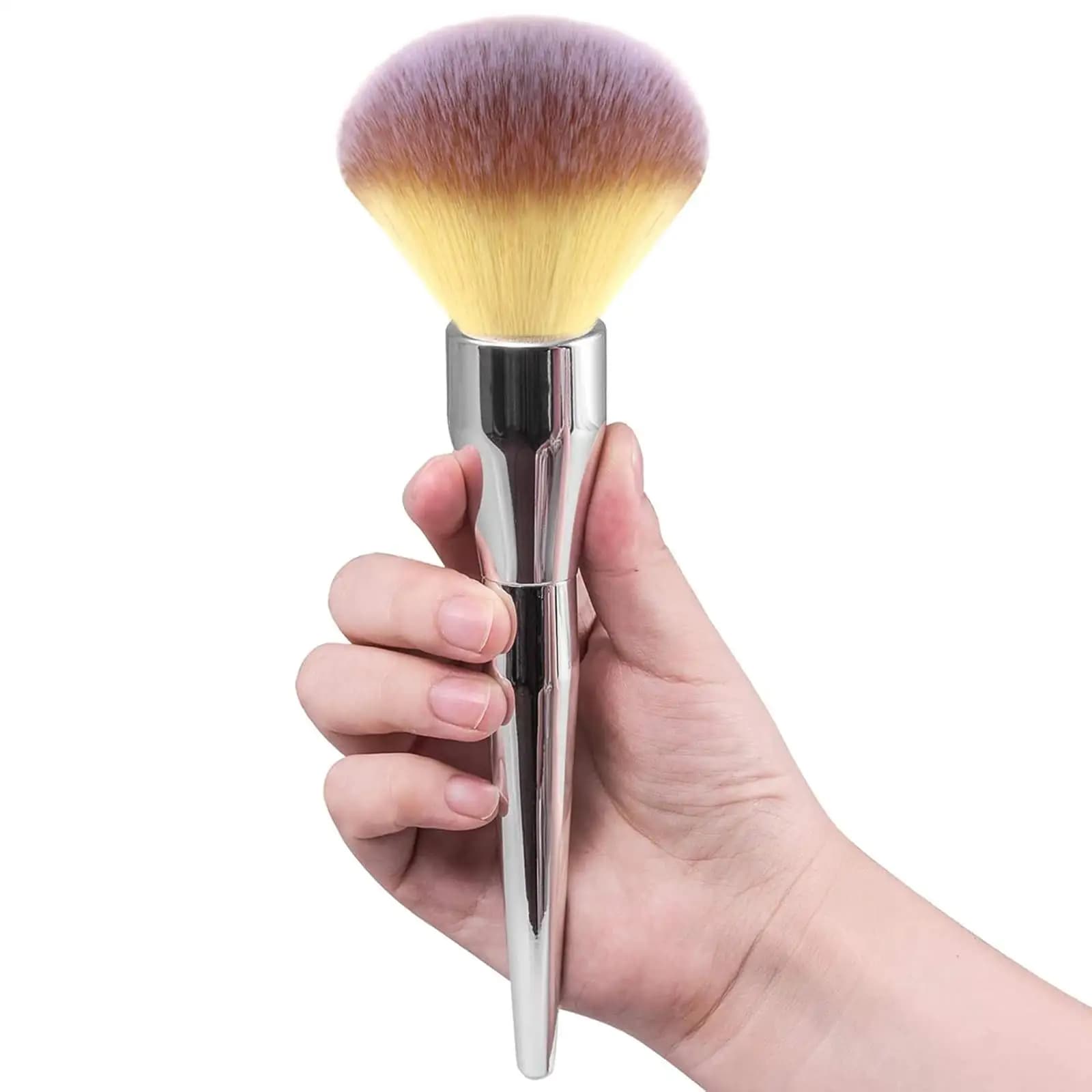 Grande brosse à poudre synthétique ultra-douce, pour maquillage liquide, crème et poudre