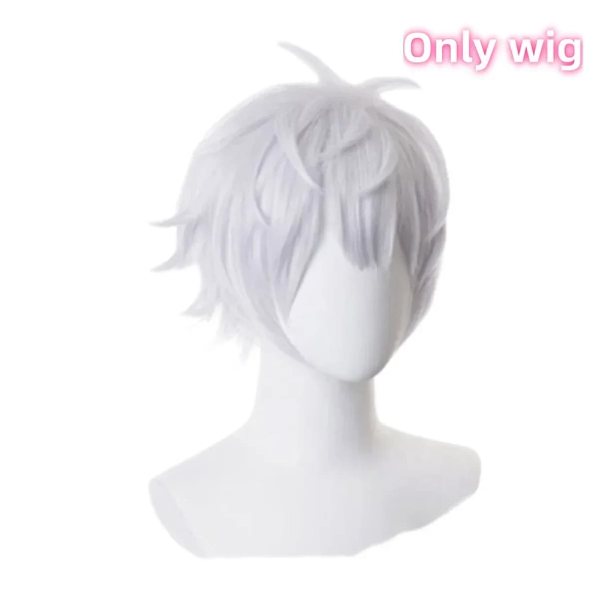 Gojo Satoru Cosplay Costumes pour hommes, Anime iforme de lycée, Perruque trempée, Costume d'Hallowe