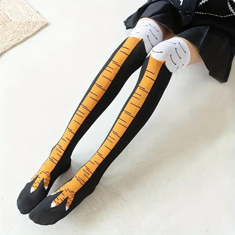 Chaussettes au-dessus du genou pour femmes, cuissardes hautes et longues, nouveauté amusante, chauss