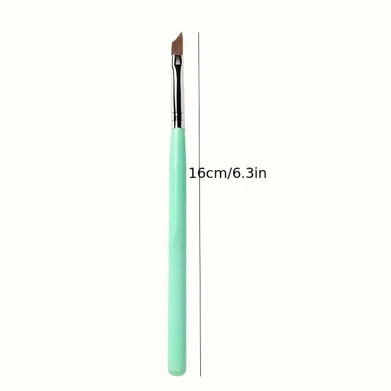 Pinceau de manucure demi-lune à bord incurvé pour nail art, idéal pour la peinture de pétales et le 
