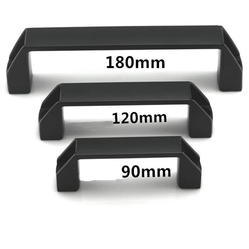 Poignées et boutons d'armoire de cuisine, poignée de porte noire concise, boutons de porte de tiroir