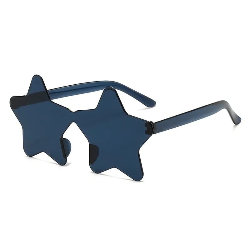 Lunettes de soleil en forme d'étoile sans monture, verres transparents colorés pour femmes et hommes