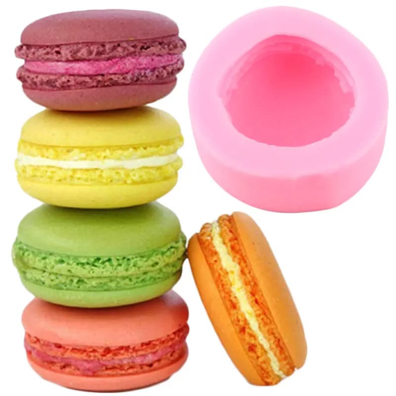 Moule en silicone 3D en forme de macaron pour bricolage, moule en argile polymère, chocolat, bonbons
