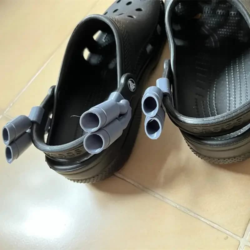 1 paire d'échappement à double silencieux pour Crocs