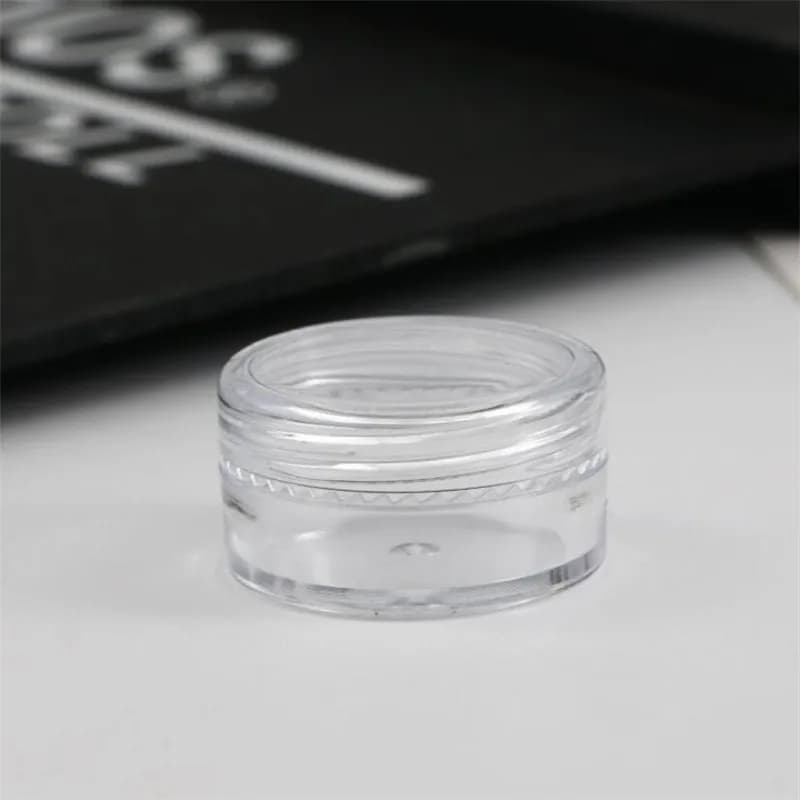 Lot de 5 mini pots cosmétiques transparents de 2