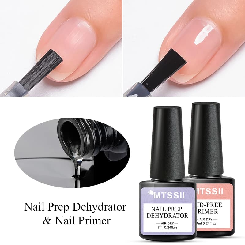 Mtssii 7ml déshydrateur de préparation d'apprêt des ongles Gel vernis à ongles pas besoin de UV lampe à LED Base couche de finition vernis à ongles manucure