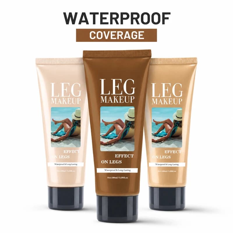 Maquillage corporel waterproof pour les jambes, crème correctrice couvrante pour les jambes, couvre les veines, les taches, les bleus, résistant à la transpiration, éclat naturel