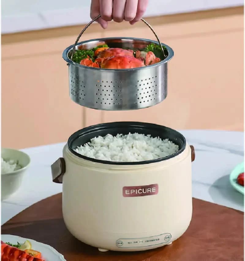 Cuiseur à riz intelligent à faible teneur en sucre, maison, séparation de la soupe, cuiseur électrique multifonction, antiadhésif, maintien automatique au chaud, 1,7 l