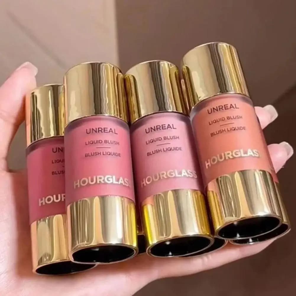 Hourglass UNREAL Fard à joues liquide texturé nude, couleur intense, fluide pour les joues, application facile, crée un aspect naturel, portable
