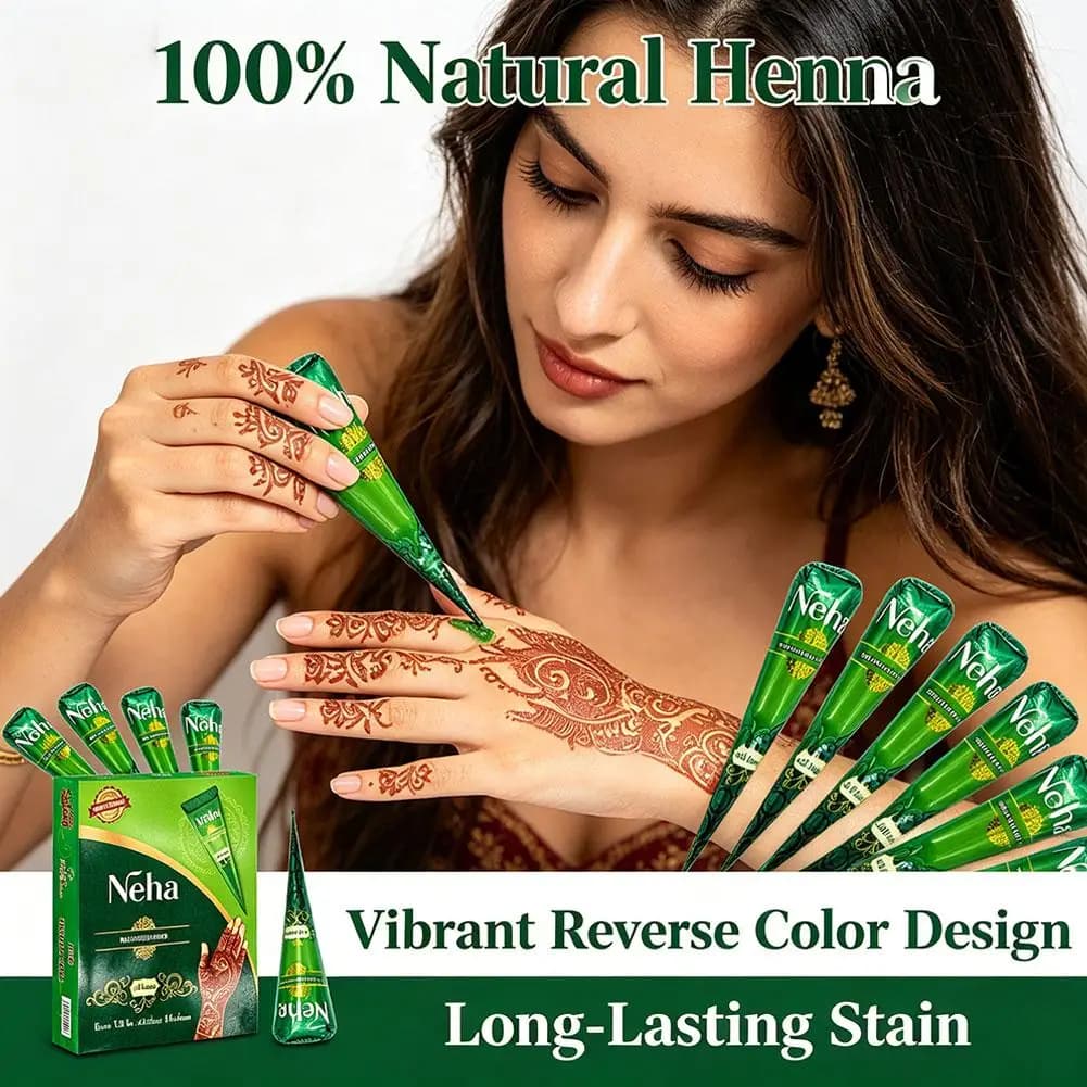Crème de tatouage au henné, facile à nettoyer, crème de henné marron, tatouage au henné biologique, facile à appliquer pour les tatouages temporaires, événements spéciaux, 1 pièce