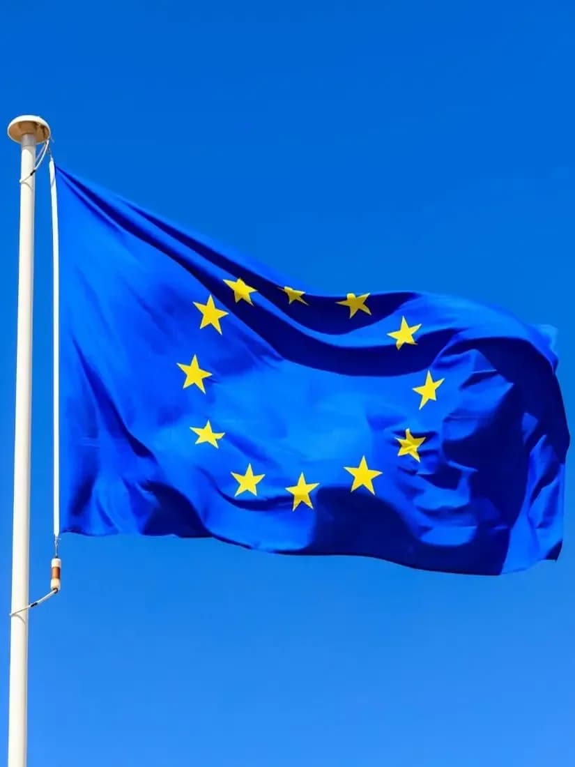 Drapeau de l'Union Européenne UE 90*150cm, Drapeau Européen en Super-Polyester, Drapeau du Conseil Européen