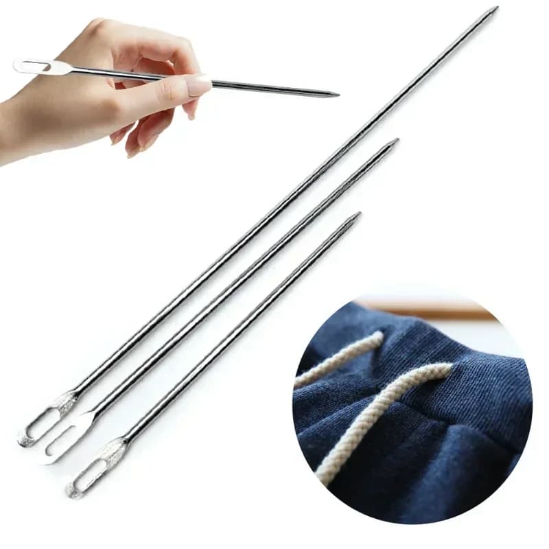 Bodkin à filetage à grand trou de 15-25cm, aiguille à extrémité émoussée pour chapeau, corde, pantalons, lacets, bricolage, couture à la main et fournitures de vêtements