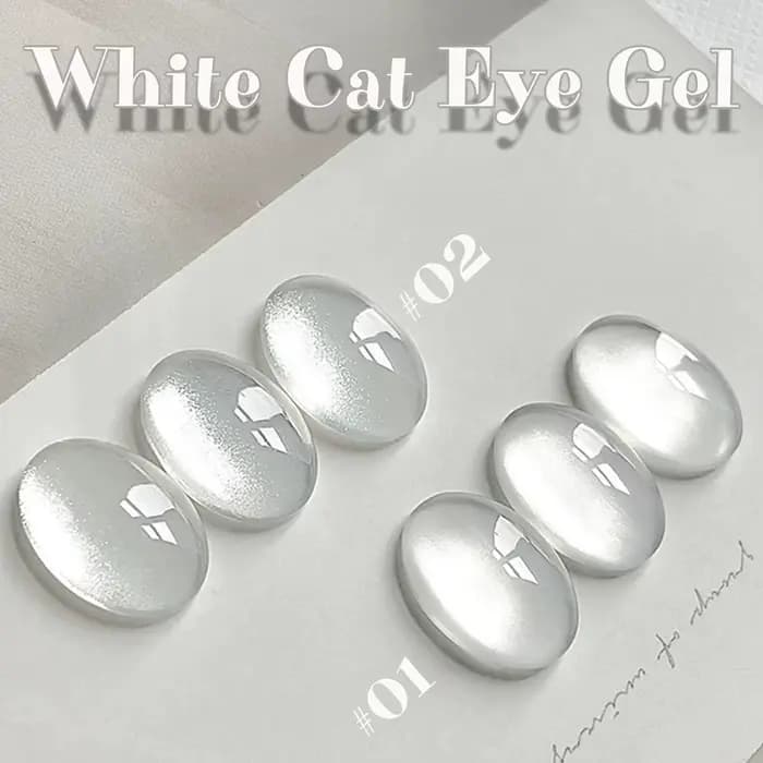 1-12 pièces WS Style chaud Non-gris universel blanc oeil de chat Gel vernis à ongles Super Flash bla