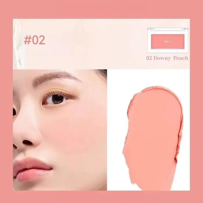 BBIA Downy joue Blush crème étui Transparent choix de couleurs multiples (pêche/Fig) Texture crémeus
