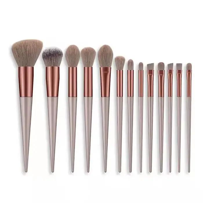 Ensemble de pinceaux de maquillage doux et moelleux, 13 pièces, pour fond de teint, Blush, poudre, f
