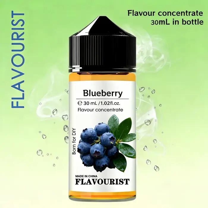Concentré aromatisant à l'eau de bleuet FLAVOURIST, solubilité dans l'eau, arômes de fruits, arôme E