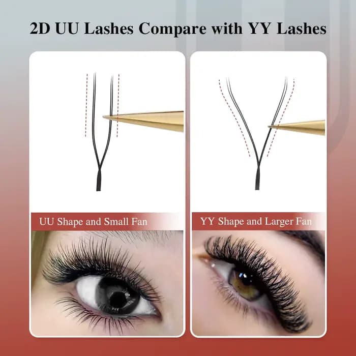 NAGARAKU U forme YY 2D UU lumière douce Extensions de cils naturels fournitures de maquillage parall