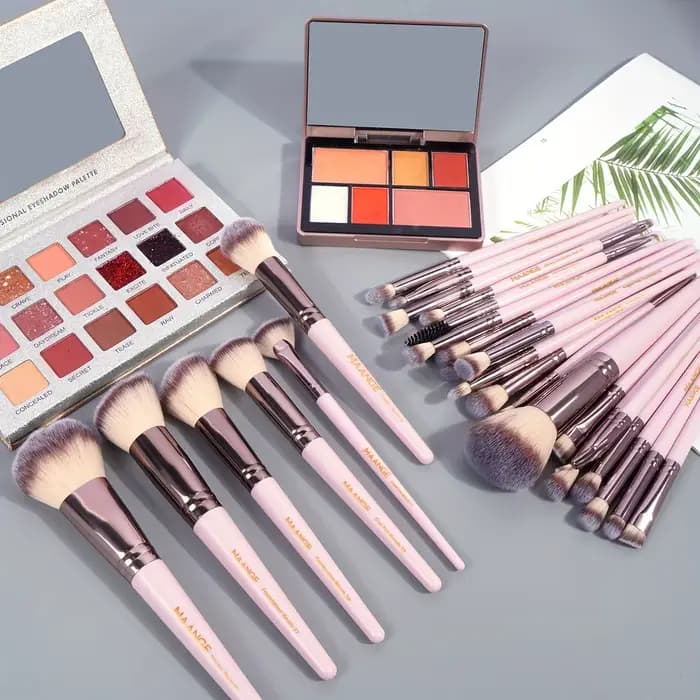MAANGE-Ensemble de pinceaux de maquillage professionnels, outils de beauté avec sac, fond de teint,