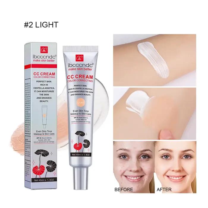 Make-Crème CC Correctrice Hydratante Imperméable, Maquillage Anti-Transpiration, Avant Correcteur, M