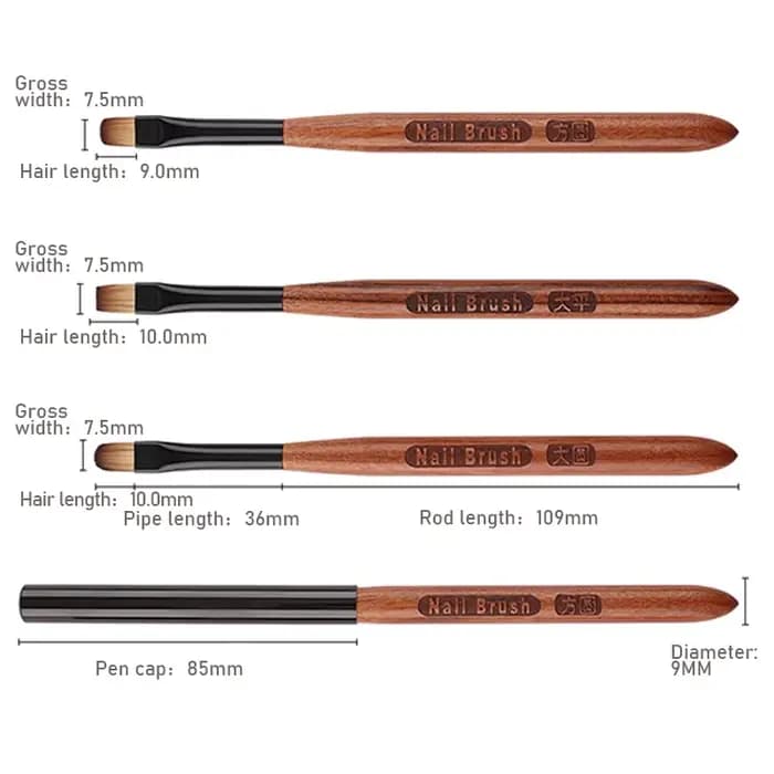 Stylo de photothérapie pour colle à ongles, stylo pinceau pour gel UV, pinceau acrylique, pinceaux p