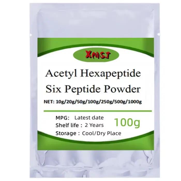 Poudre de six peptides, acétyl hexapeptide, anti-rides, anti-âge, cosmétique brut, bricolage fait à