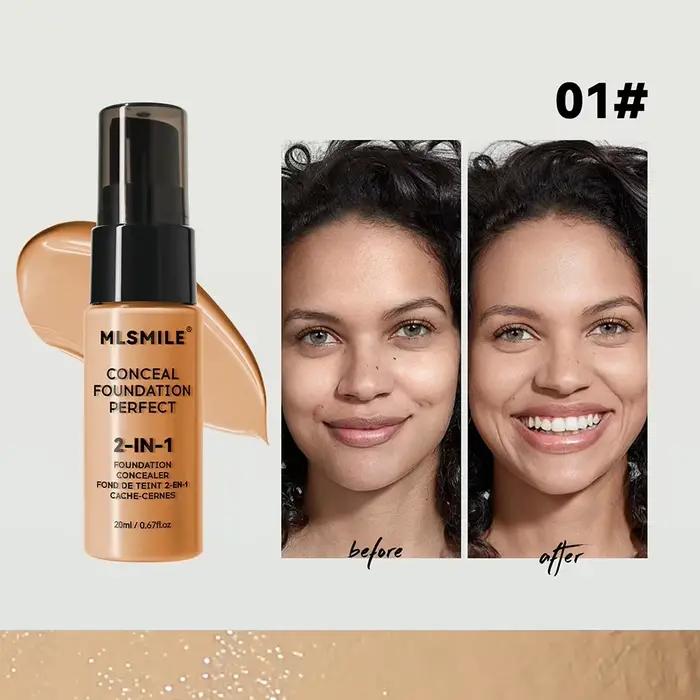 Fond de teint liquide matifiant, couvrance totale velours longue tenue, maquillage quotidien du visa