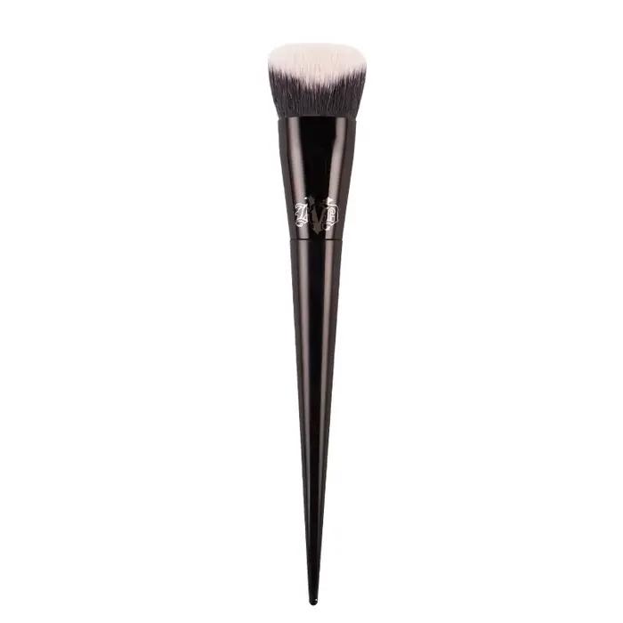 KVD pinceau de maquillage 10 pinceau de fond de teint cheveux en fibres douces élégant manche noir p