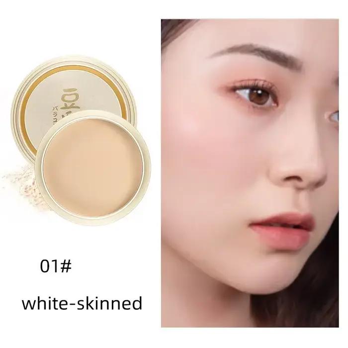 Poudre de maquillage hydratante et éclaircissante imperméable, contrôle de l'huile de lait de soja,
