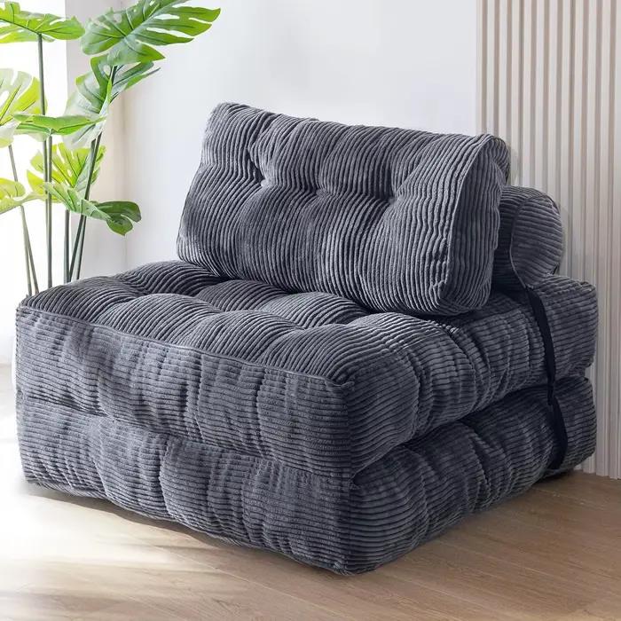 Canapé-lit pliant, fauteuil convertible avec oreiller et matelas pliable, chaise-lit portable, canap