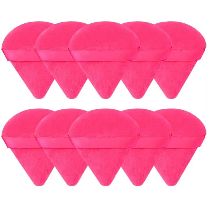 Kekelala-Houppette de poudre triangulaire, 10 pièces, support sec pour adt poudre liquide cosmétique