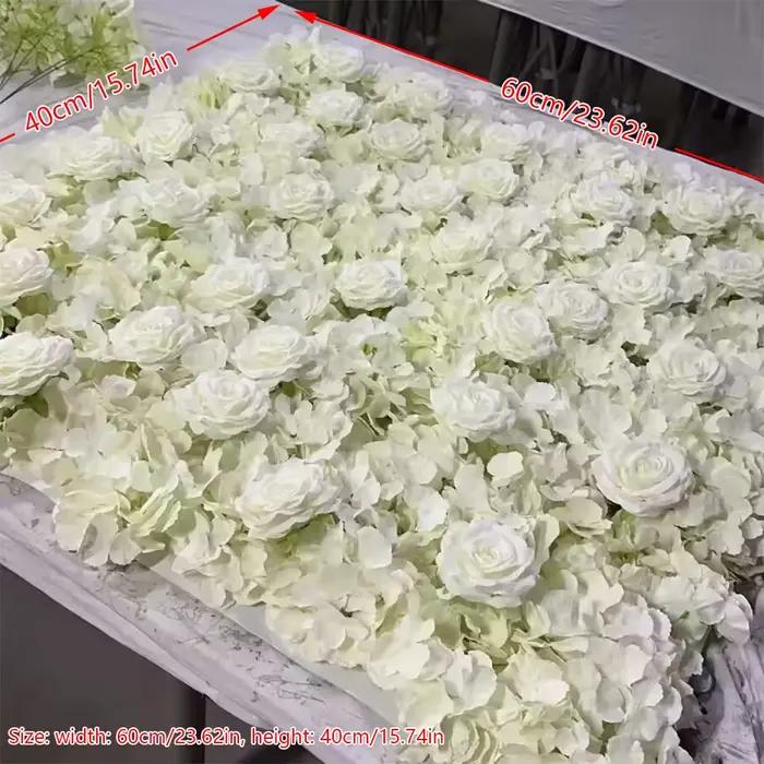 Panneau mural de fleurs 3D en soie, Rose, décoration murale florale pour mariage, décoration de mais
