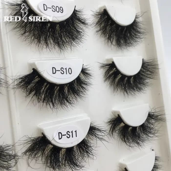 RED SIREN – Cils en vison véritable doux et naturel, maquillage 3D, pelucheux