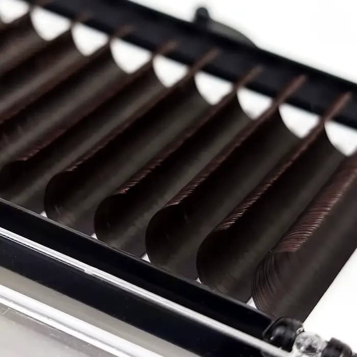 Extension de cils individuels marron Abonnie, toutes tailles, cils classiques colorés de qualité sup