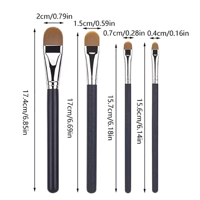 Pinceau de maquillage correcteur de fond de teint Ultra-fin rond plat, outil de maquillage professio