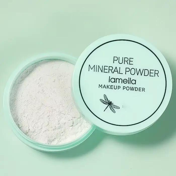 Poudre libre de maquillage 3 couleurs, poudre de finition naturelle transparente pour le visage, con