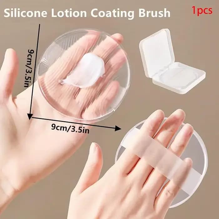 Éponge applicatrice en gel de silicone souple pour lotion corporelle et fond de teint, transparente,