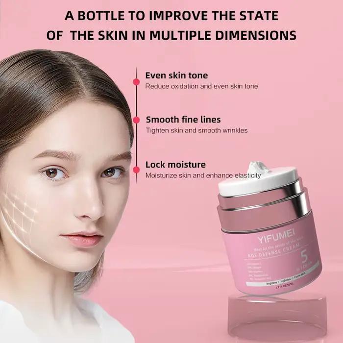 Crème pour le visage à la nicotinamide 5 en 1, soins de la peau, Anti-âge, hydratation en profondeur