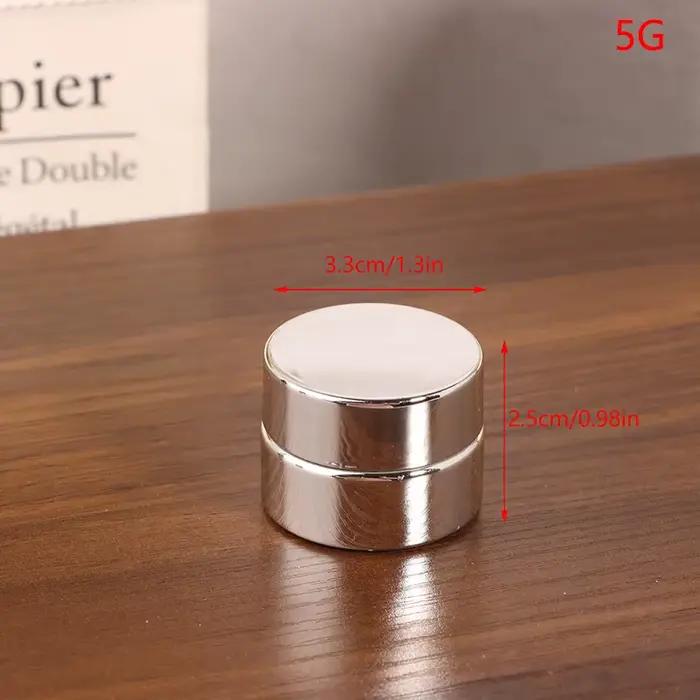 Pot cosmétique 5-50g crème pour le visage bouteille en verre pot de crème argentée récipient cosméti