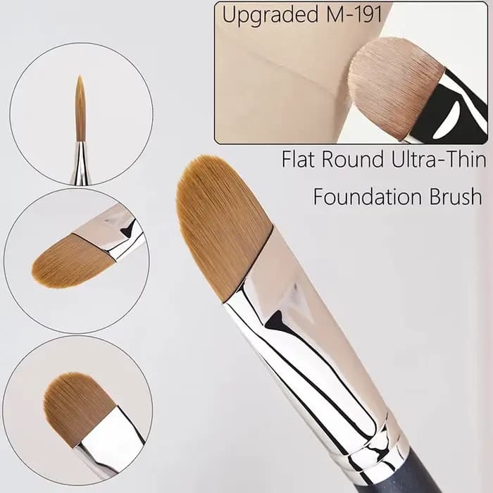 Pinceau de maquillage correcteur de fond de teint Ultra-fin rond plat, outil de maquillage professio