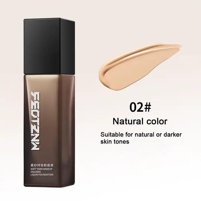 Feotznw fil doux fond de teint liquide soin de la peau fond de teint correcteur longue durée femme B