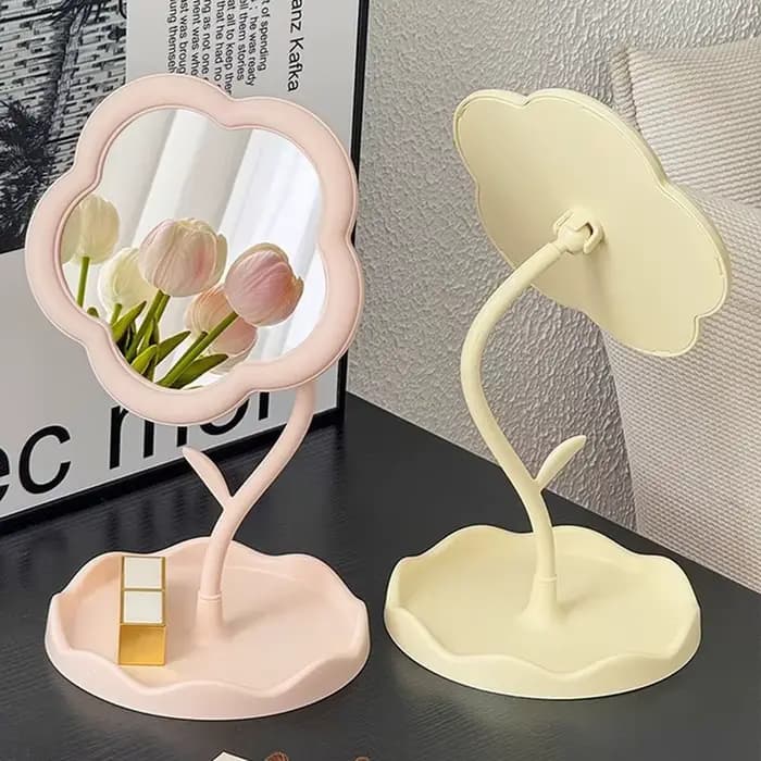Miroir de maquillage de bureau en forme de tournesol, joli miroir de Dressing en forme de cœur pour