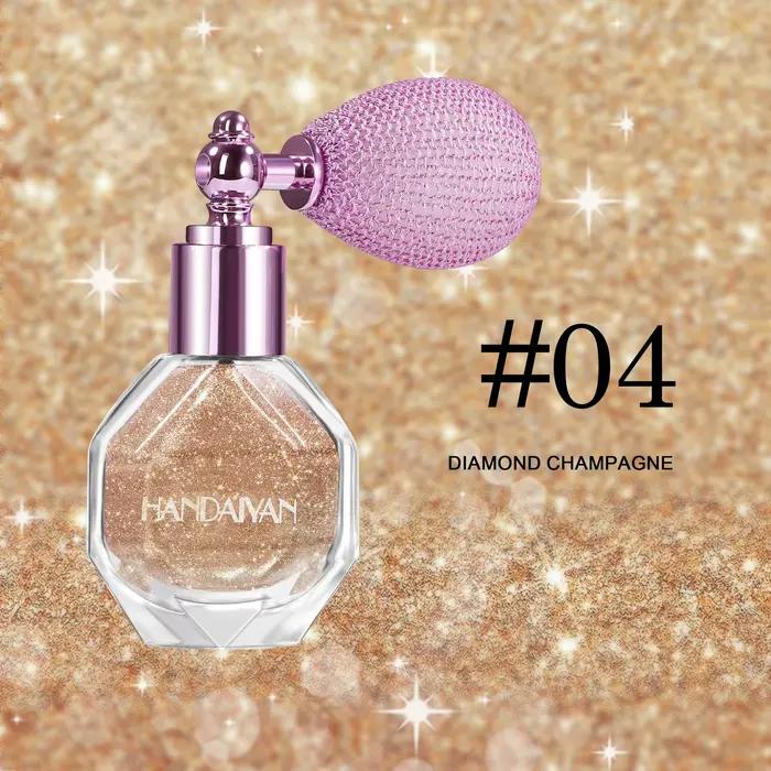 Spray de poudre scintillante 5 couleurs, pour le corps, le visage, les cheveux, maquillage, surligne
