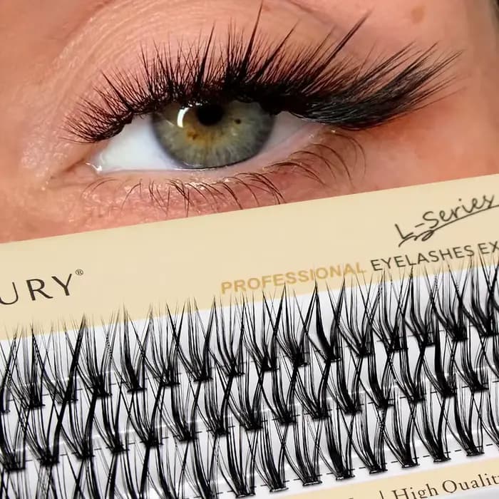 60 faux-cils individuels 30D C/D/L Curl, effet œil de chat, naturels, pour extension de cils, outil