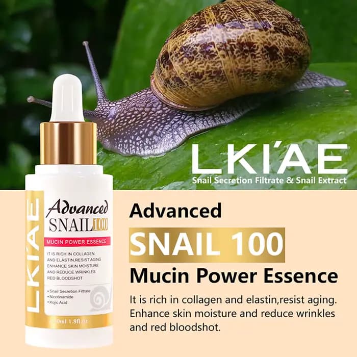 Essence avancée de puissance de mucine d'escargot, sérum éclaircissant et raffermissant pour la peau