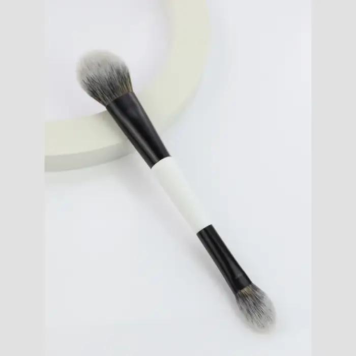 Pinceau pour le visage à double extrémité pour poudre, fard à joues et contour, pinceau de maquillag