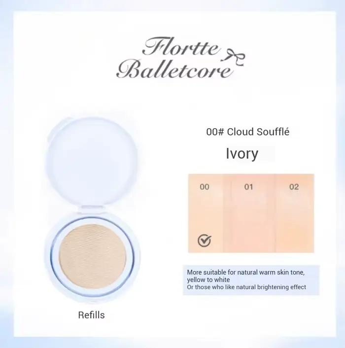 FLORTTE coussin d'air correcteur couverture hydratant longue durée fond de teint crème de maquillage